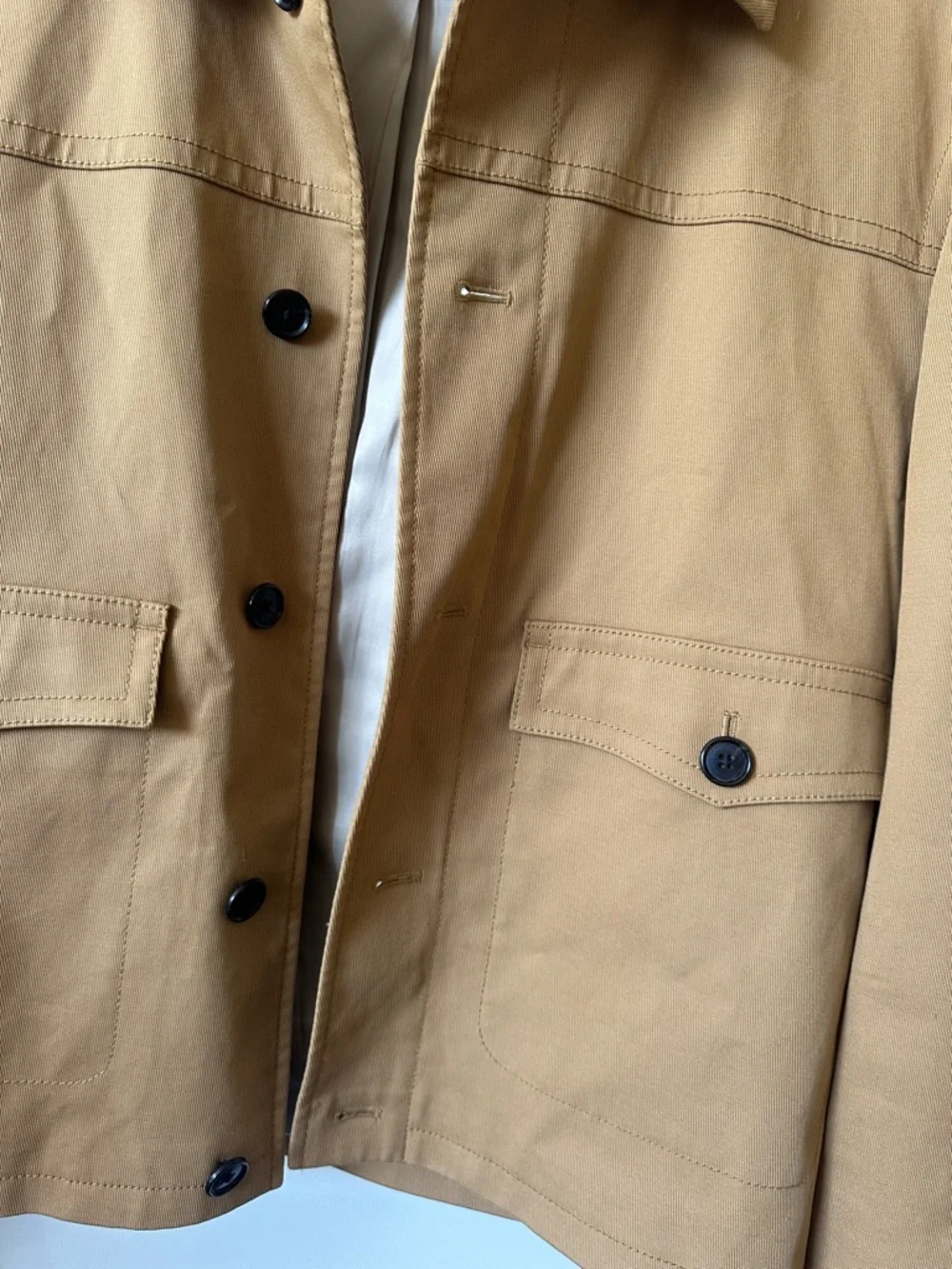 Club Monaco Men's Camel/Tan Cotton Shirt Jacket - Picture 3 of 8